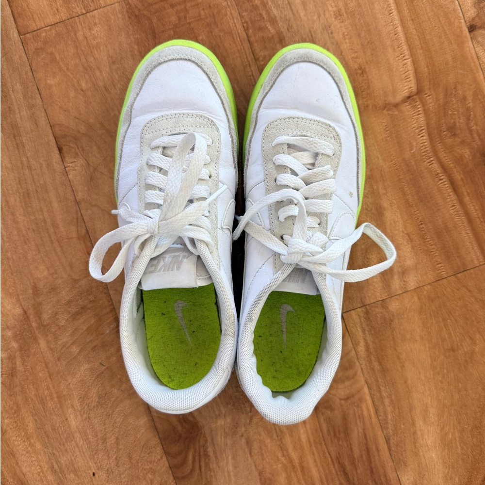Nike White and Lime Sneakers